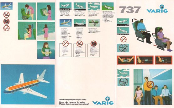 Varig Brasil MD-11 Safety Card