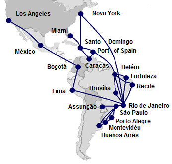 Saiba quais são as rotas atualmente entre o Brasil e os EUA